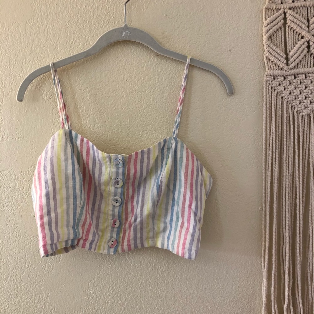 colorful striped crop top!